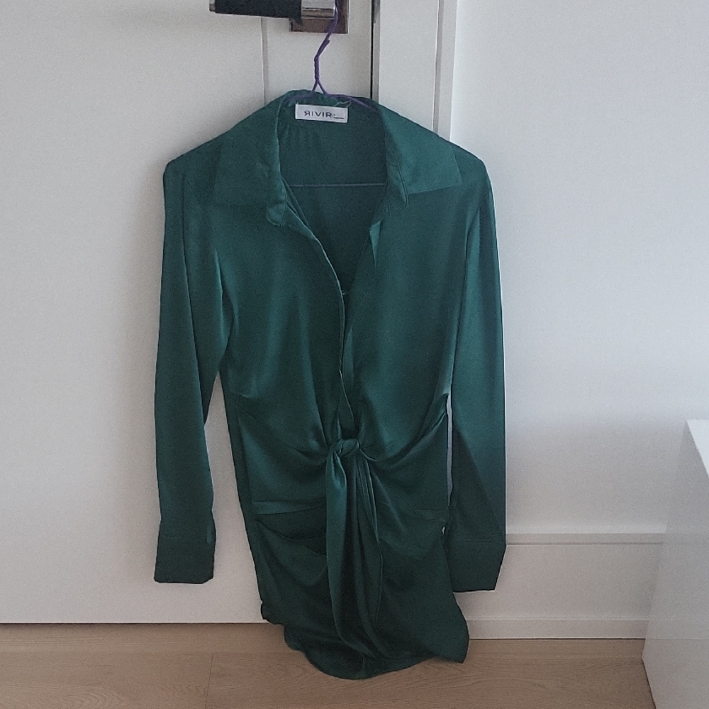 Honey Green Satin Dress